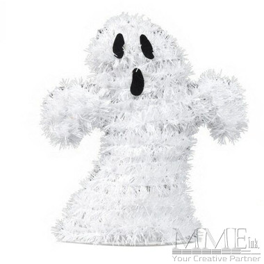 Mini Tinsel Table Decoration Ghost