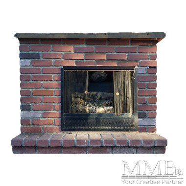 Faux Brick Fireplace