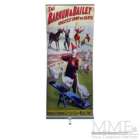 Circus Pop Up Banner with Clowns & Animals