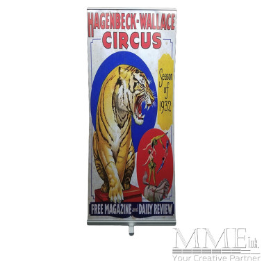 Circus Pop Up Banner with Tiger