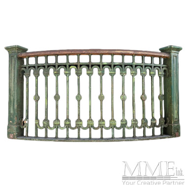 Curved Wooden Fence Section