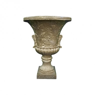 Gold Flower Pot with Base