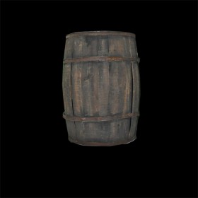 Large Dark Wood Barrel