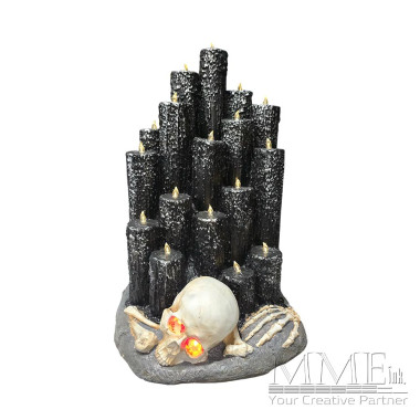 LED Candles with Skull and Bones