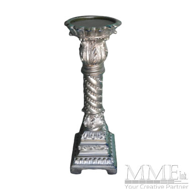 Tall Gold Pillar Candle Holder