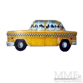 Taxicab Flat Hand Painted