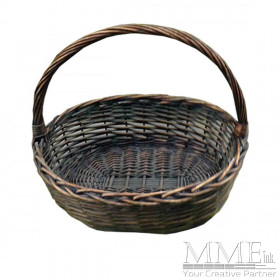 Two Toned Brown Weaved Basket