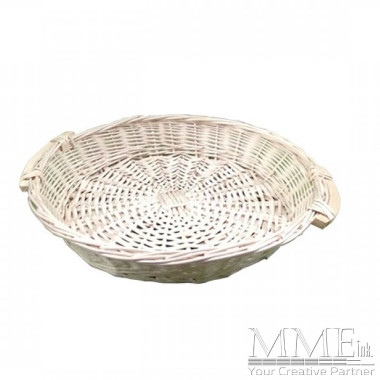 Light Weaved Flat Tray with Handles